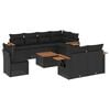 vidaXL Patio Sofa Set 9 place Black