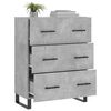 vidaXL Buffet gris b&eacute;ton 69,5x34x90 cm bois d'ing&eacute;nierie