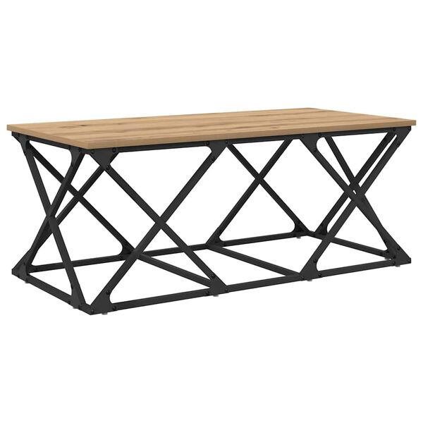 vidaXL Table basse Ch&ecirc;ne artisanal 100 x 49 x 40 cm Bois d'ing&eacute;nierie