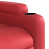 vidaXL Fauteuil de massage inclinable électrique rouge similicuir