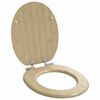 vidaXL lot de 2 Si&egrave;ges WC MDF couvercle &agrave; fermeture en douceur Bambou