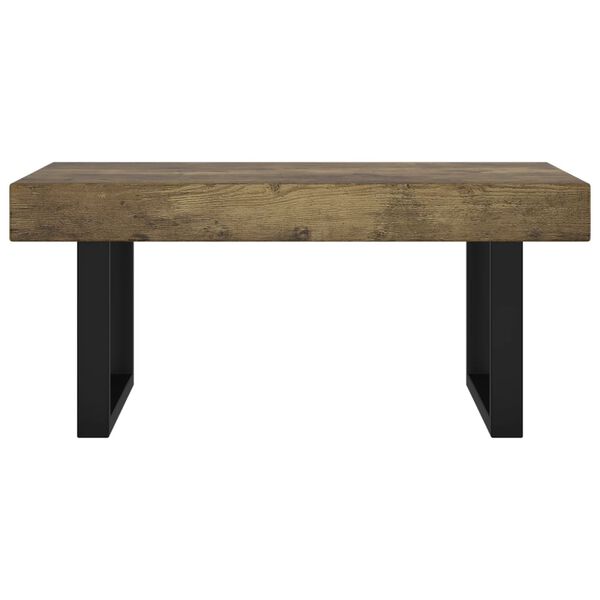 vidaXL Table basse Marron foncé et noir 90x45x40 cm MDF et fer