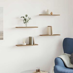 vidaXL &Eacute;tag&egrave;res murales 4 pcs ch&ecirc;ne artisanal 40x10x1,5 cm