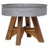 vidaXL Table basse bois de r&eacute;cup&eacute;ration m&eacute;lang&eacute; 60x45 cm argent&eacute;
