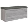vidaXL Banc de rangement sonoma gris 102x42x45 cm bois d'ing&eacute;nierie