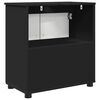 vidaXL Cabinet de salle de bain avec stockage Noir 61 x 35 x 64 cm
