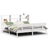 vidaXL Lit biblioth&egrave;que sans matelas blanc 180x200 cm bois pin massif