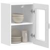 vidaXL Armoire murale cuisine avec porte en verre Lucca blanc brillant