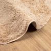 vidaXL Tapis shaggy &agrave; poils longs NAVARRA beige 160x160 cm polyester