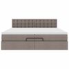 VidaXL Cadre de lit ottoman avec matelas taupe 200x200 cm tissu