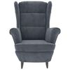 vidaXL Fauteuil gris foncé velours