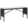 vidaXL Ensemble &agrave; manger de jardin avec coussins 3 pcs Noir