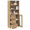 vidaXL Haut Armoire avec tiroir Ch&ecirc;ne artisanal 69,5 x 34 x 180 cm