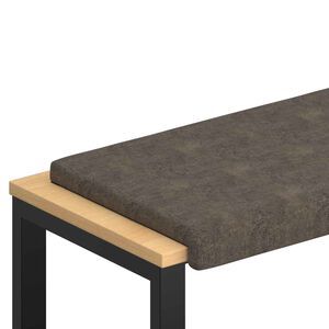 vidaXL Coussin de banc Tissu en su&egrave;de synth&eacute;tique Gris fonc&eacute;