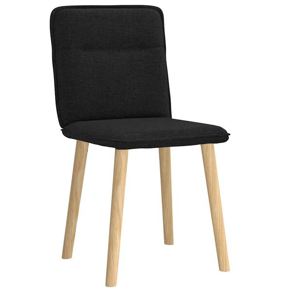 vidaXL Chaises &agrave; manger lot de 2 noir tissu