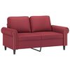 vidaXL Ensemble de canap&eacute;s 2 pcs et coussins Rouge bordeaux Similicuir