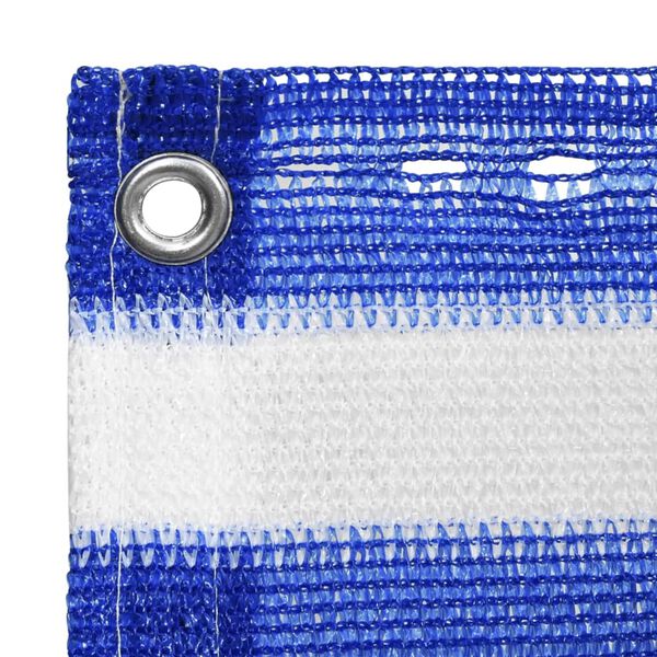 vidaXL &Eacute;cran de balcon Bleu et blanc 75x300 cm PEHD