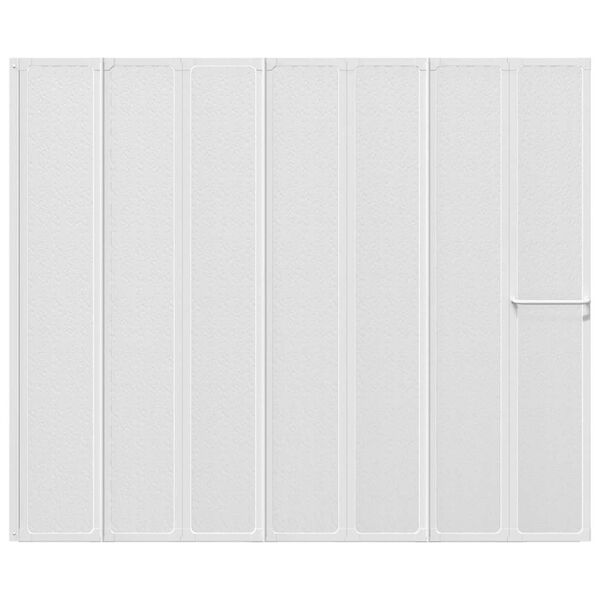 Pare baignoire &agrave; 7 volets avec porte-serviettes 140 x 168 cm