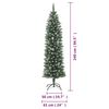 vidaXL Sapin de No&euml;l artificiel mince avec support 240 cm PVC