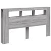 vidaXL Tête de lit à LED sonoma gris 180x18,5x103,5 cm bois ingénierie