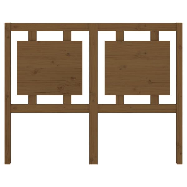 vidaXL Tête de lit Marron miel 125,5x4x100 cm Bois massif de pin