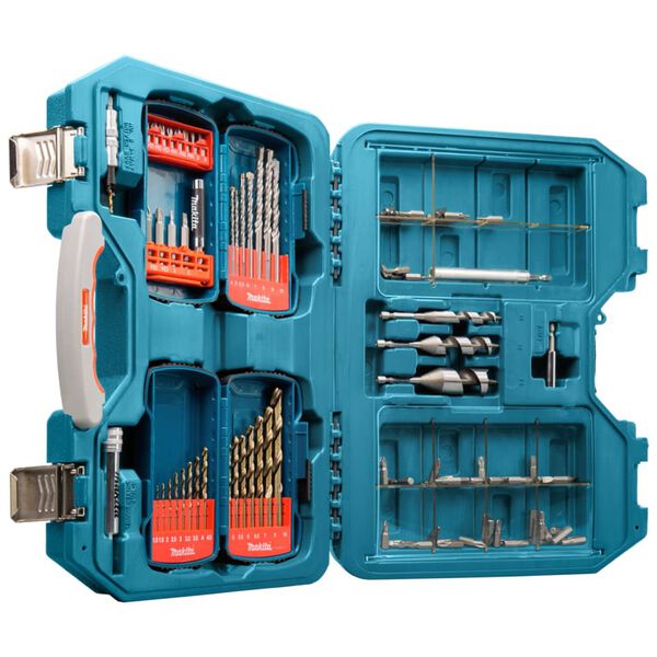 Makita Ensemble de forets et d'embouts 104 pcs M&eacute;tallique