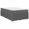 vidaXL Cadre de lit avec matelas Gris fonc&eacute; 120 x 200 cm tissu