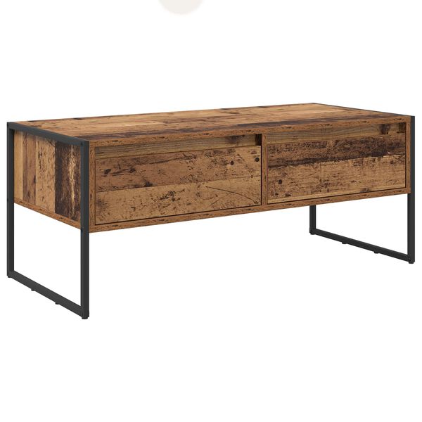 vidaXL Table basse Bois Ancien 100 x 46 x 40 cm Bois d'ing&eacute;nierie