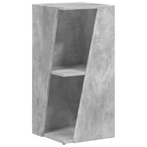 vidaXL &Eacute;tag&egrave;re lat&eacute;rale Gris b&eacute;ton 33 x 32 x 70,5 cm Bois d'ing&eacute;nierie