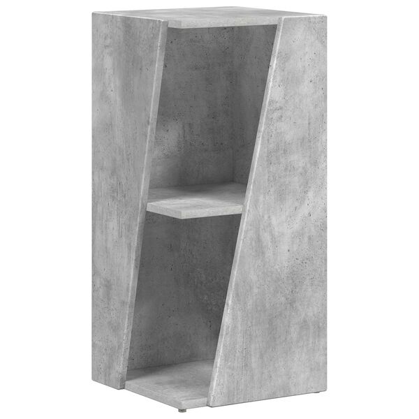 vidaXL &Eacute;tag&egrave;re lat&eacute;rale Gris b&eacute;ton 33 x 32 x 70,5 cm Bois d'ing&eacute;nierie