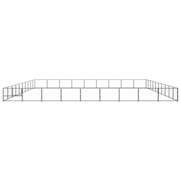 vidaXL Chenil Noir 90 m² Acier