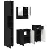 vidaXL Ensemble de mobilier de salle de bain 4 pc Noir 61 x 35 x 64 cm