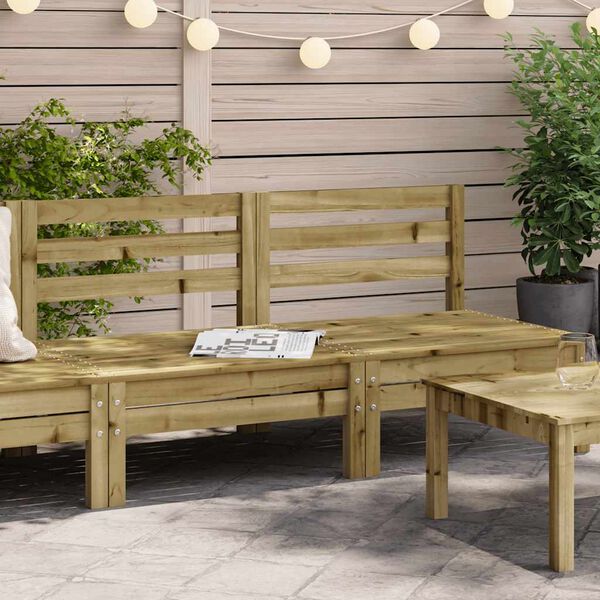 vidaXL Canap&eacute;s de jardin sans accoudoirs 2 pcs bois pin impr&eacute;gn&eacute;