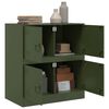 vidaXL Buffet vert olive 67x39x73 cm acier