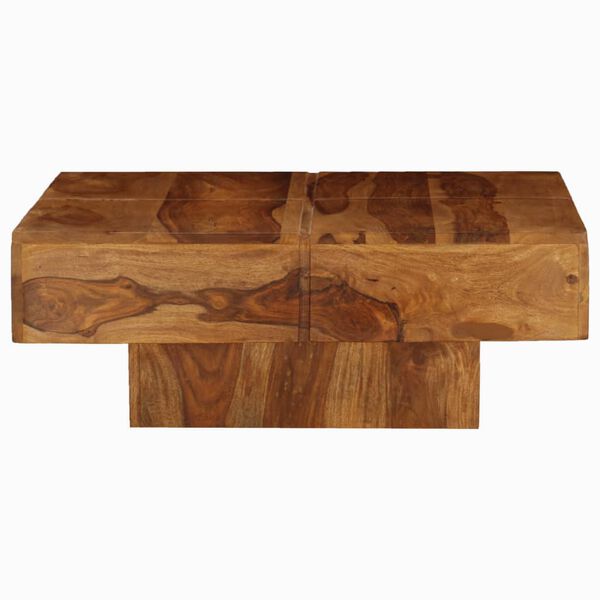 vidaXL Table basse 80x80x30 cm bois d'acacia massif