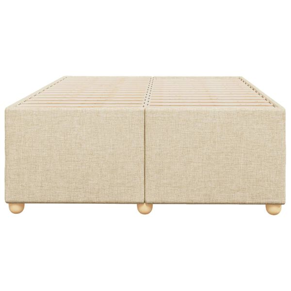 vidaXL Cadre de lit sans matelas cr&egrave;me 120x200 cm tissu