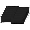 vidaXL Housse de coussin 12 pc HOUTEN Noir 40 x 80 cm Lin synth&eacute;tique