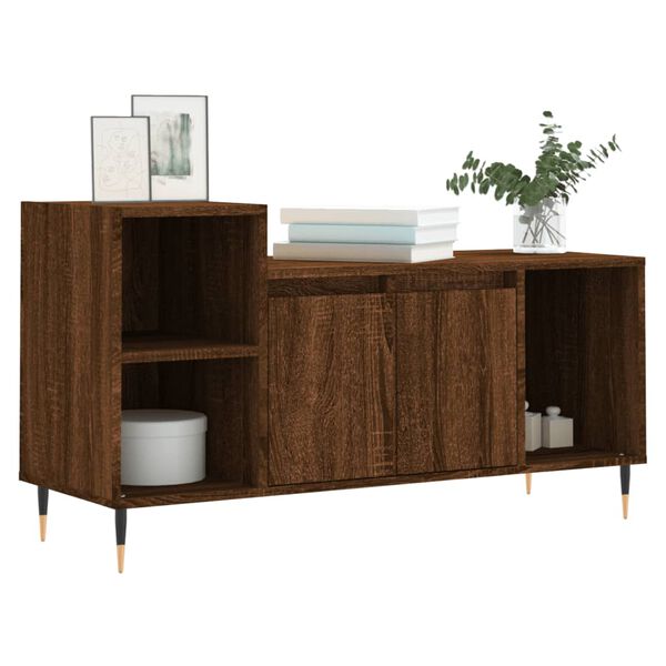 vidaXL Meuble TV Chêne marron 100x35x55 cm Bois d'ingénierie