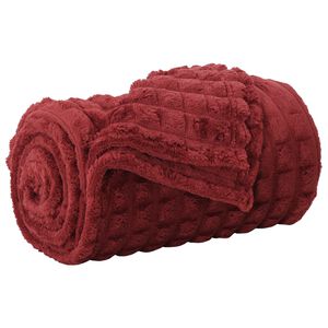 vidaXL Jet&eacute; Rouge Bordeaux 270 x 240 cm 1.69 kg Toison