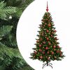 vidaXL Sapin de No&euml;l artificiel avec boules 120 cm 150 LED Blanc chaud