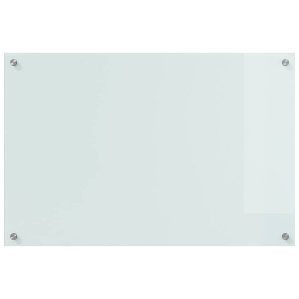 vidaXL Protection de cuisine 2 pcs Blanc 90 x 60 cm verre trempé