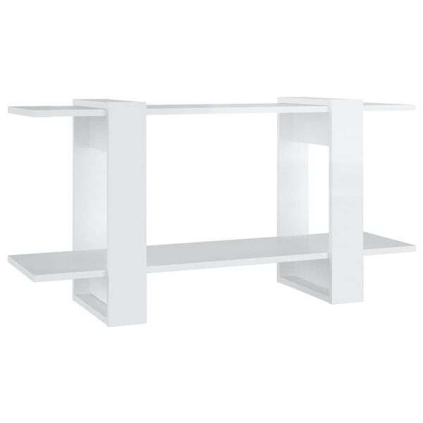 vidaXL Biblioth&egrave;que Blanc brillant 100x30x51 cm bois d'ing&eacute;nierie