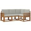 vidaXL Ensemble de canap&eacute;s d'ext&eacute;rieur 4 pc Gris Naturel et Clair