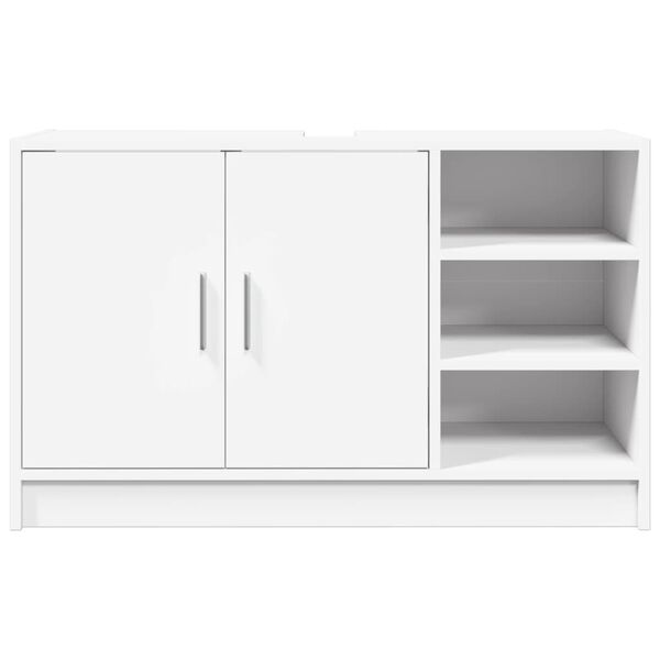 vidaXL Armoire d'&eacute;vier blanc 90x29x55 cm bois d'ing&eacute;nierie