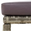vidaXL Tabourets de jardin lot de 4 avec coussins R&eacute;sine tress&eacute;e Gris