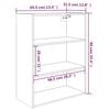 vidaXL Armoire murale suspendue Sonoma gris 69,5x32,5x90 cm