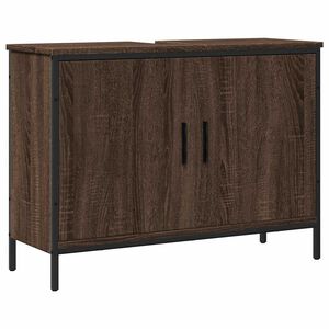 vidaXL Armoire lavabo de salle de bain ch&ecirc;ne marron 80x30x60 cm