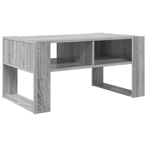 vidaXL Table basse Gris Sonoma 92 x 53 x 45 cm Bois d'ing&eacute;nierie