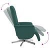 vidaXL Fauteuil inclinable de massage et repose-pieds vert fonc&eacute; tissu