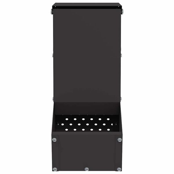 vidaXL Distributeur pour lapins Noir 12,5 x 26 x 28,5 cm